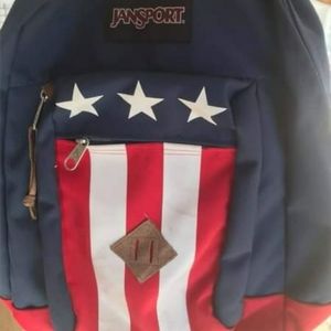 Jansport Medium sized Backpack USA Flag